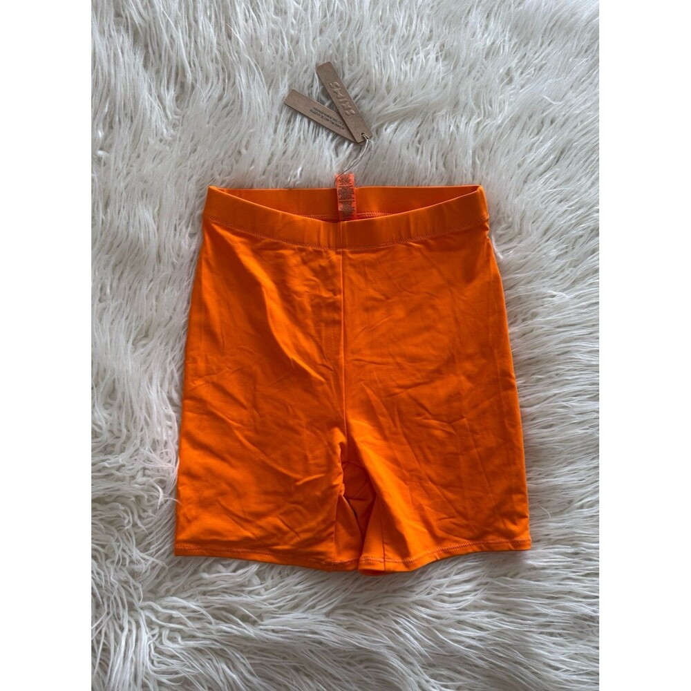 Skims Swim Mid Waist Short Orange Size XXS